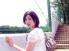 Skinny Japanese teen 18+ Tricked To Suck Strangers Dick In With Sei N