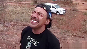 Skinny Small Tit African Milf Gets Rough Big Cock Outdoor Fucked by A German Safari Tourist