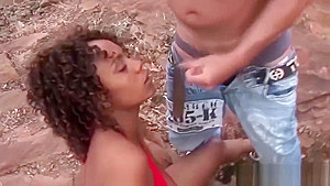 Skinny Small Tit African Milf Gets Rough Big Cock Outdoor Fucked by A German Safari Tourist
