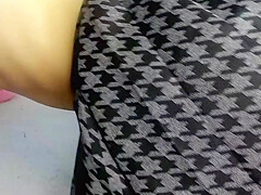 Skirt Stockings Hairy Pussy Small Breasts