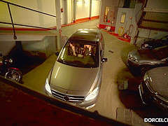 Slender Frenchwoman Clea Gaultier Gets Her Ass Wreced In Public Parking