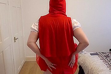 Slutty Red Riding-hood Does A Striptease
