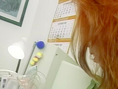 Small Titted German Redhead Gets Cum All Over Her Sexy Pantyhose