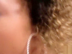 Small tits ebony fucks in public