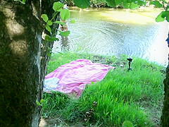 Solo Girl Exhibiting Outdoor At The River
