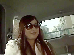 Special blowjob in the car by naughty Japanes