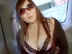 Special blowjob in the car by naughty Japanes