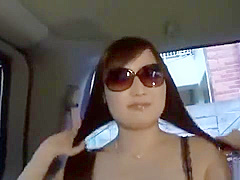 Special blowjob in the car by naughty Japanes