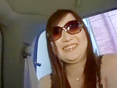 Special blowjob in the car by naughty Japanes
