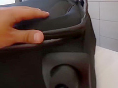 Spying on busty Step mom while she masturbates