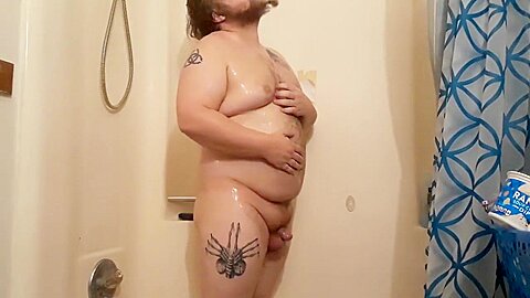 Steamy shower  Yes I dropped the soap 