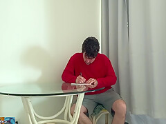 Step Mom Tries To Help Step Son Study