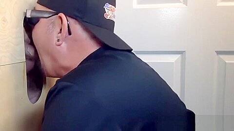 Step dad At The Gloryhole For Head