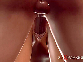 Stepbrother plays with her Step sister college girl in the living room