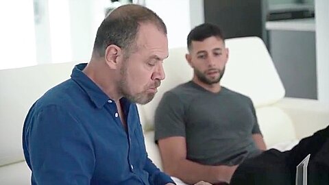 Stepdad got a massage from stepson after being stressed