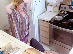 Stepson Fell And Stepmom Fucks Him To Help Him Get Up