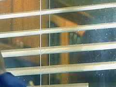 Stockinged teen 18+ riding intruders dick