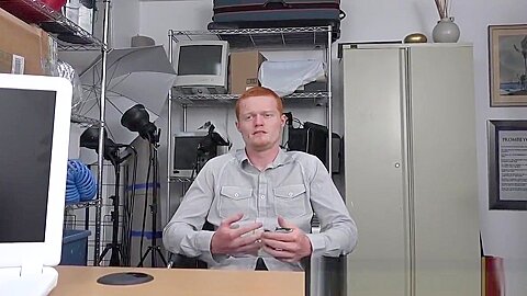 Straight casting ginger barebacked doggystyle