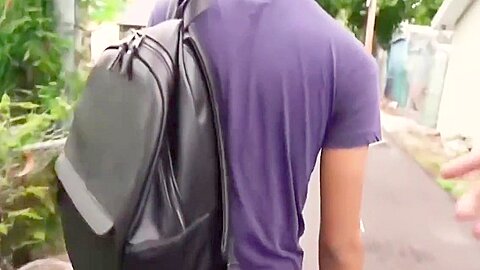 Straight latino twink barebacked outdoor in paid to gay POV
