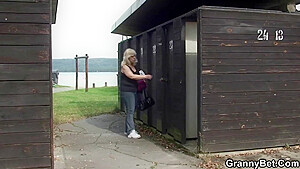 Stranger Fucks Blonde Old Mature In Changing Room