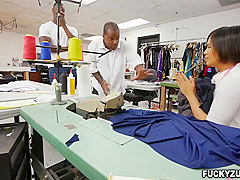 Sucks Huge Black Cock In Tailor Shop - Milcah Halili