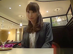 Sultry Asian office worker enjoys facefucking in the car