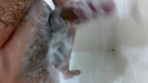 Taking a shower at the end of the day