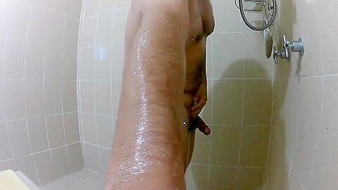 Taking a shower at the end of the day