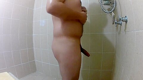Taking a shower at the end of the day