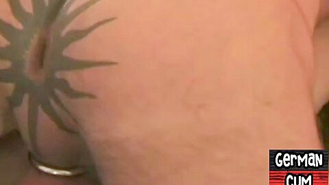 Tattooed nympho gay fucks stud asshole in doggystyle