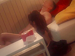 Temted By An Erotic As Beauty Living Next To Me Crempie At Home