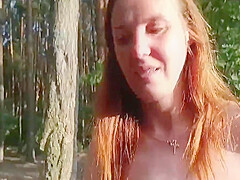 The Girl Came To The Forest To Walk