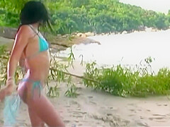 The Guy Drills The Tight Pussy Of The Horny Girl Outdoors With His Big Cock
