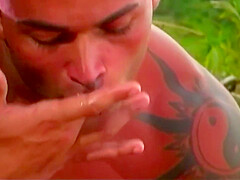 The Guy Drills The Tight Pussy Of The Horny Girl Outdoors With His Big Cock