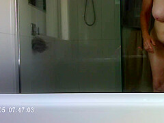 The Step mother in law taking a shower