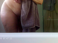 The Step mother in law taking a shower