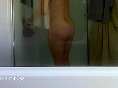 The Step mother in law taking a shower