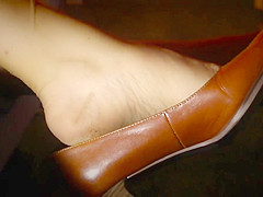 The cleaning lady in nylons