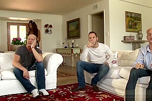 Three Guy Fucks Shemale And Double Anal