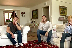 Three Guy Fucks Shemale And Double Anal