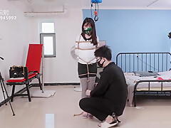 Tied Up In Gray Pantyhose
