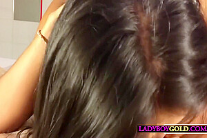 Tiny Asian Shemale Ladyboy teen 18+ Aum Amazing Pov Blowjob And Anal Sex