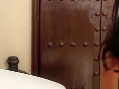 Trimmed asian babe tricked by her masseur