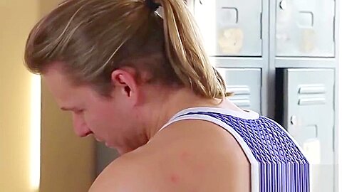 Twink relaxed with a massage before his dick is jerked off