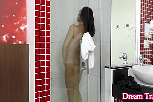 Two Guys Unload Inside Hot Tgirl After Fucking Her - Nataly Souza