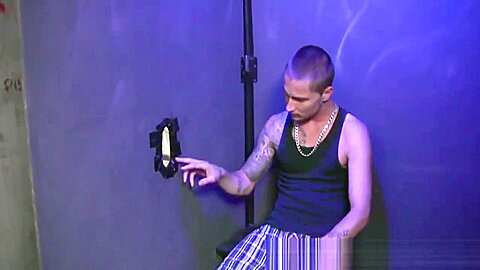 Two amateur horny studs enjoy in hot glory hole sex scene