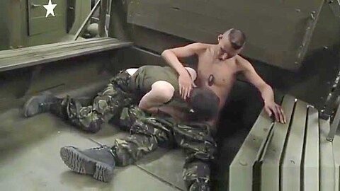 Two army guys fuck rough