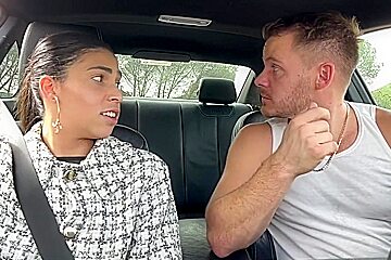 Uber Driver Gets Very Lucky - Blowjob Pussy Eating And Fucking In Car