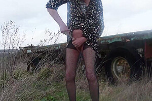 Urethral Sounding Outdoors Lingerie 8