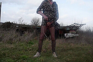 Urethral Sounding Outdoors Lingerie 8